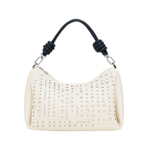 Irregular hollow PU adjustable magnetic commuter shoulder handbag